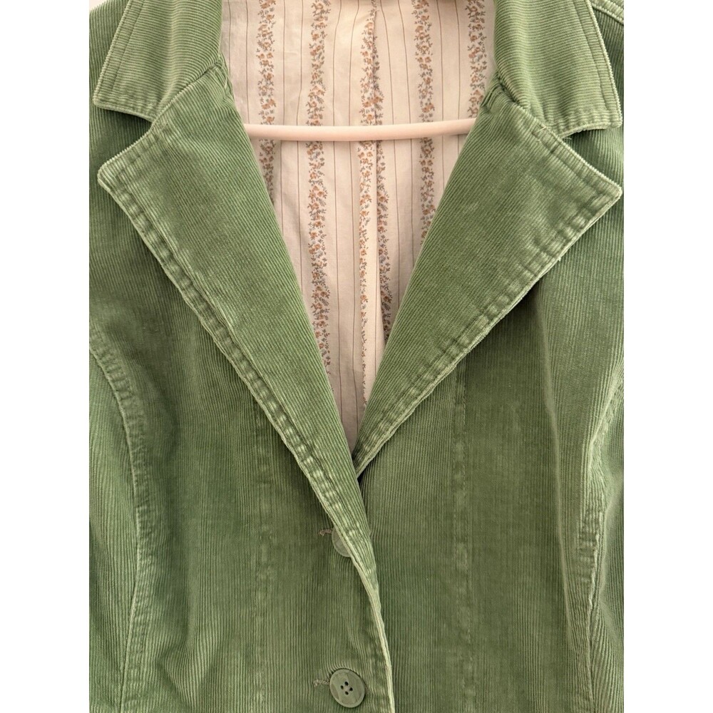 Vintages St. John's Bay Green Button-Front Collared Pocket Jacket Women’s XL - Picture 3 of 6